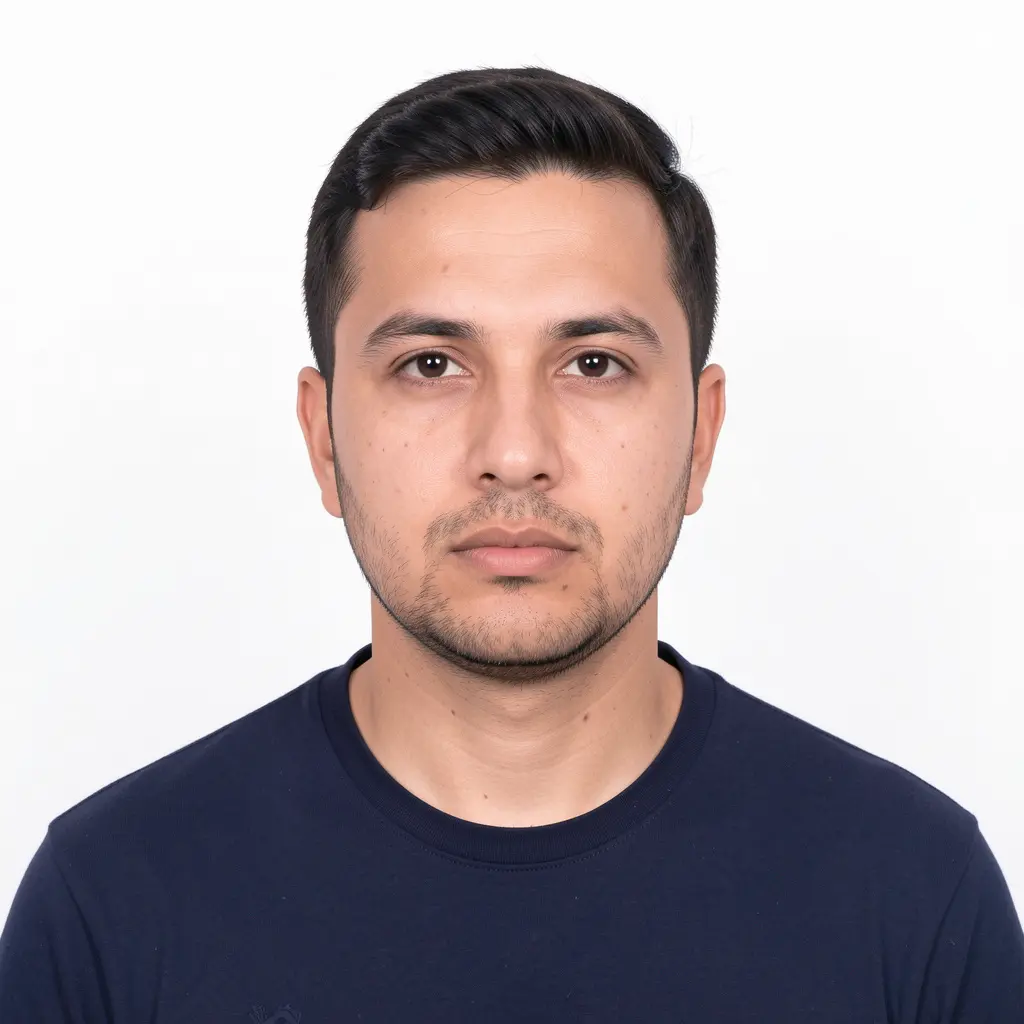 Passport photo session in progress